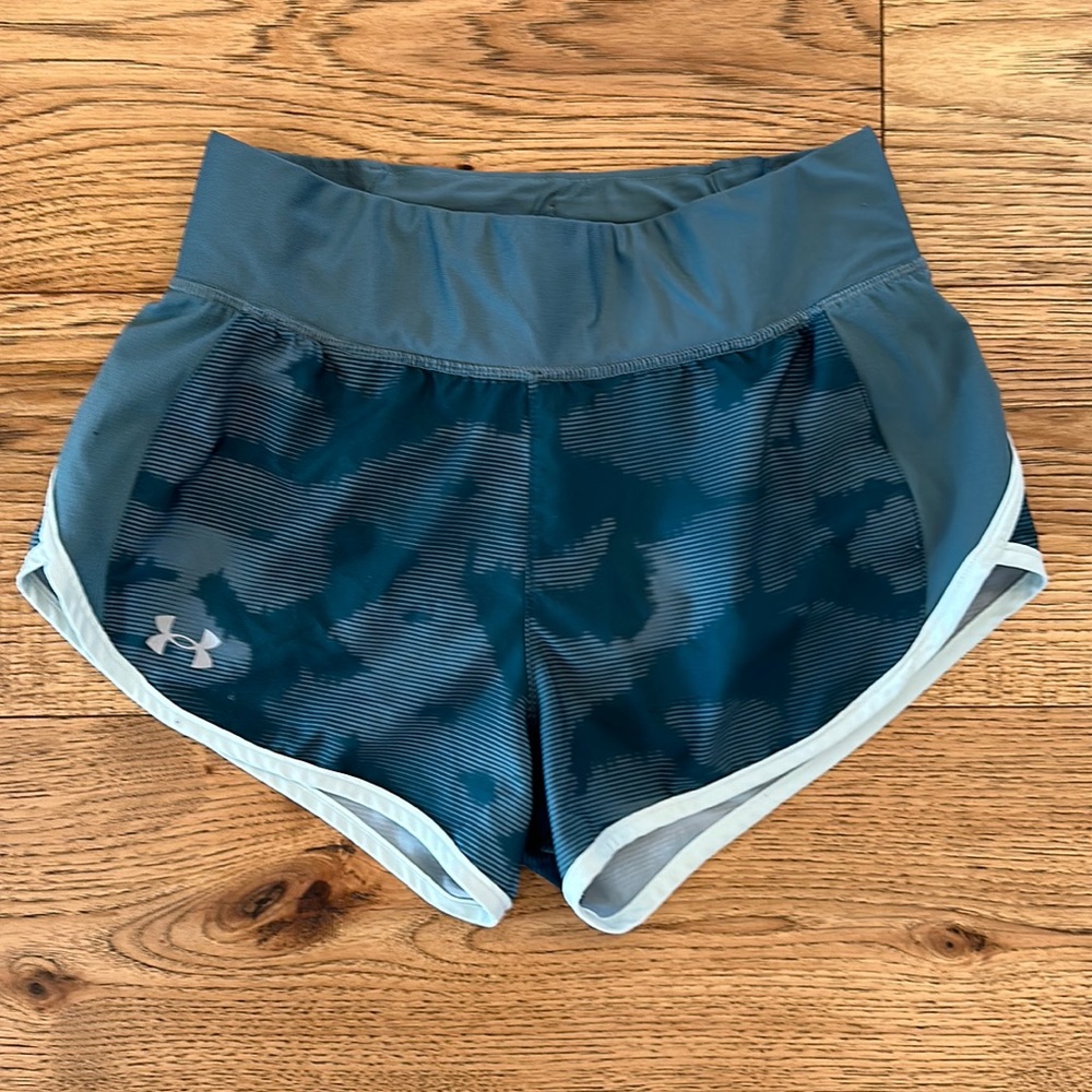 Green Under Armour workout shorts.  Womens XS. Great condition.
